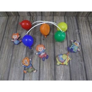 Vintage Raggedy Ann and Andy Nursery Musical Mobile Baby Crib